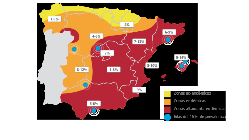 Mapa Leishmania España